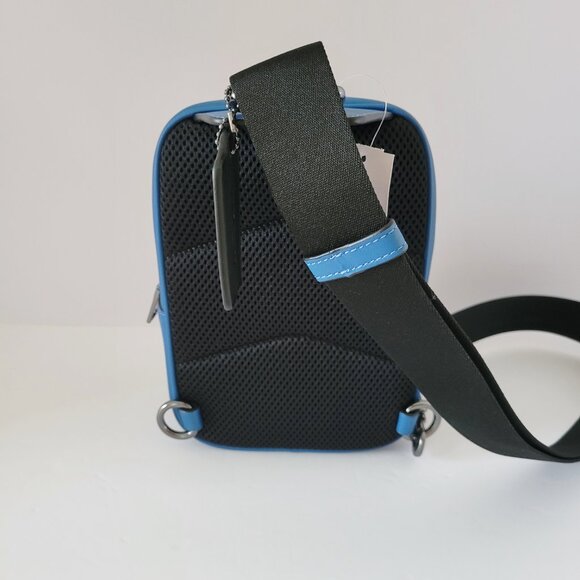 Coach CY912 Racer Sling Pack Signature Colorblock Messenger Bag Tan Pacifi - Picture 4 of 7